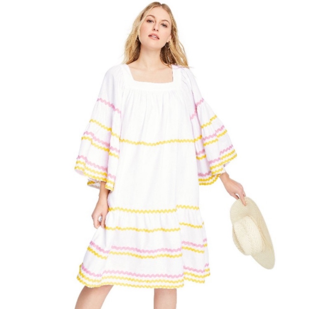 Lisa Marie Fernandez Target White Ric Rac Dress XL